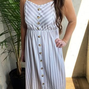 Cordelia striped midi dress